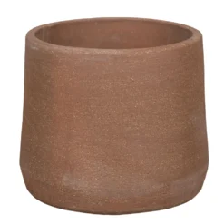 Pot coloris rouge en terre recyclée - Ø 30 x 26 cm