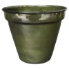 Pot conique en métal recyclé coloris vert algue vif Upcycle Conique - Ø 18,5 x H 16 cm