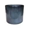 Pot cylindrique coloris gris en métal recyclé - 21 x 21 x 18 cm