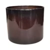 Pot cylindrique en métal recyclé coloris brun flambé Upcycle Cylindre XXL - Ø 43 x H 37 cm