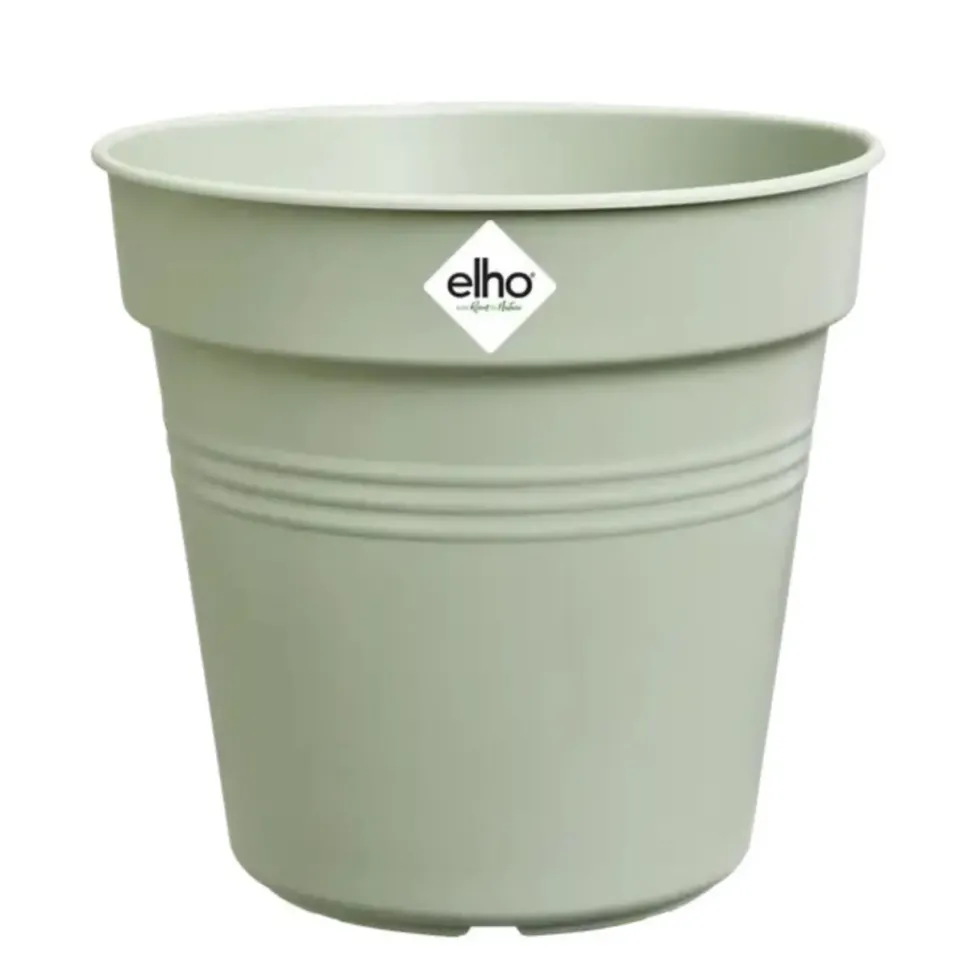 Pot de culture en polypropylène vert pierre Elho Green basics - Ø 21 x H 19,3 cm