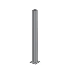 Poteau à 3 encoches pour panneau de verre en Aluminium 50x50x108 cm