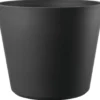 Pot en plastique injecté coloris gris Deroma Origin Vaso anthracite - Ø 24 x H 20 cm