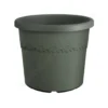 Pot en plastique recyclé vert thyme green Elho Algarve Cilindro - Ø 24,5 x H 20,8 cm