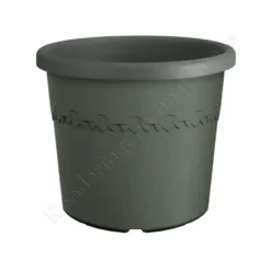 Pot en plastique recyclé vert thyme green Elho Algarve Cilindro - Ø 24,5 x H 20,8 cm