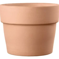 Pot en terre cuite claire Deroma Perfetto White - Ø 50 x H 38,9 cm
