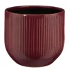 Pot rond cannelé coloris violet Pablo - 20 x Ø 25 cm