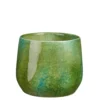 Pot rond coloris vert en terre cuite Hugo Mica Decoration - 17 x Ø 19 cm