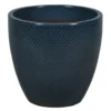 Pot rond en grès émaillé bleu océan Passion for Pottery Busan - Ø 29 x H 27 cm