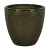 Pot rond en grès émaillé vert Passion for Pottery Busan - Ø 38 x H 33 cm