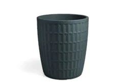 Pot rond en plastique coloris anthracite Veca Tyle - Ø 50 cm