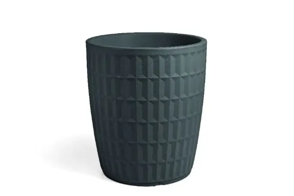 Pot rond en plastique coloris anthracite Veca Tyle - Ø 80 cm