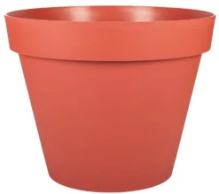 Pot rond en plastique coloris terre battue EDA Toscane - Ø 100 x H 79,5 cm
