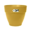 Pot rond en plastique injecté coloris jaune miel Elho Vibia Campana - Ø 25 x 21 cm