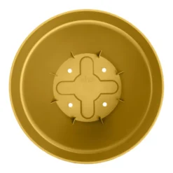 Pot rond en plastique injecté coloris jaune miel Elho Vibia Campana - Ø 25 x 21 cm