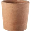 Pot rond moderne en terre cuite beige Ø15xH15 cm