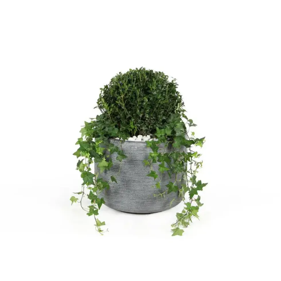 Pot rond Stream Anthracite Ø.37 x H.31 cm