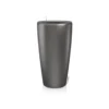 Pot à réserve d'eau anthracite métallis Lechuza Rondo kit complet premium - Ø 40 x H 75 cm