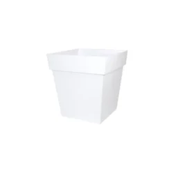 Pot Toscane carré coloris blanc 49,5 x 49,5 x 52,5 cm de 87 L
