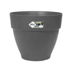 Pot vibia campana rond Elho de 3,2 L coloris noir Ø 20 x H 16,7 cm