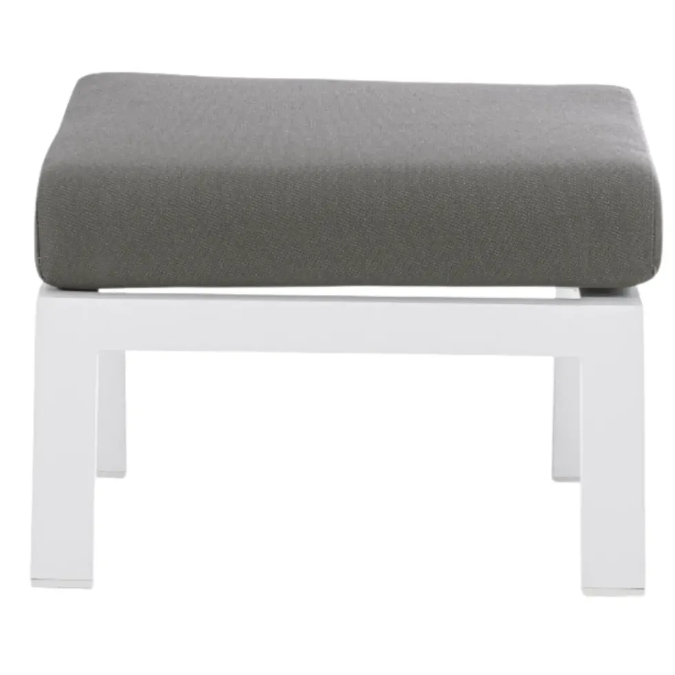 Pouf ottoman Kledi en aluminium, teinte pelican - BIZZOTTO Kledi