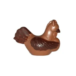 Poule de Pâques en chocolat au lait garnie de fritures bio - 130 g