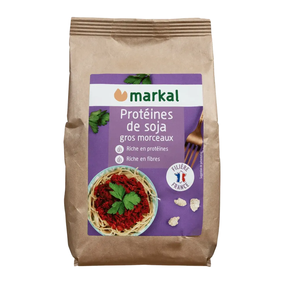 Protéines de soja bio en gros morceaux - 175 gr
