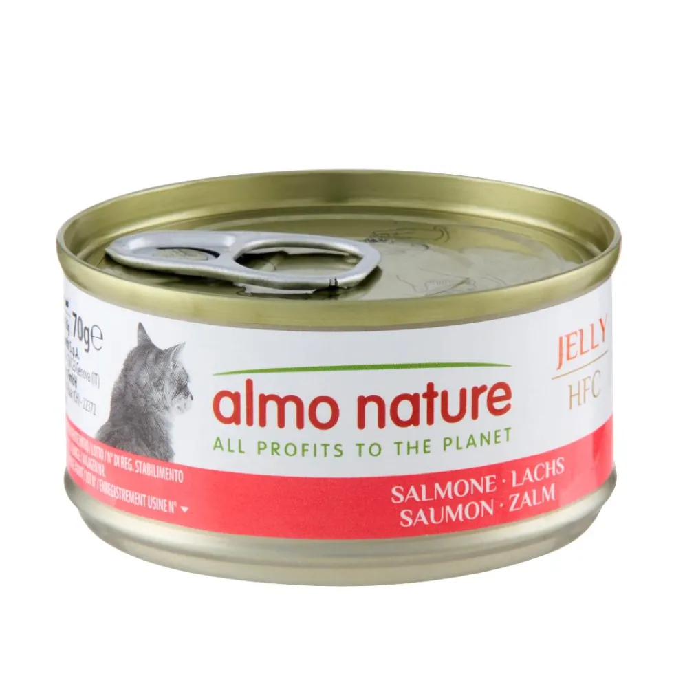Pâtée pour chat HFC Jelly au saumon Almo Nature - 70 g