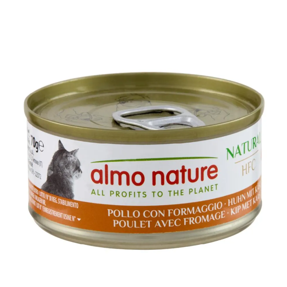 Pâtée pour chat HFC Natural au poulet et fromage Almo Nature - 70 g