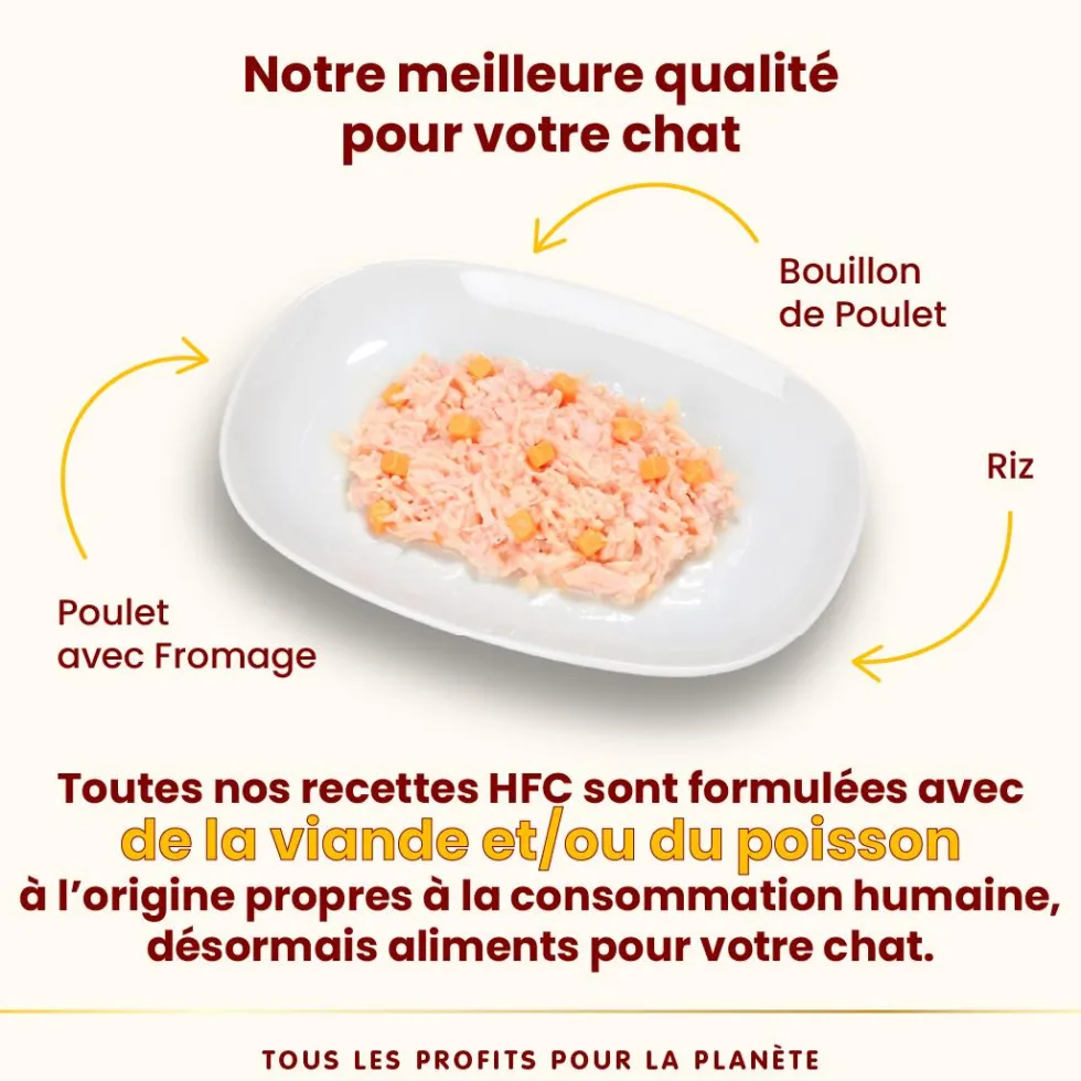 Pâtée pour chat HFC Natural au poulet et fromage Almo Nature - 70 g