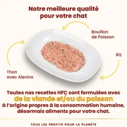 Pâtée pour chat HFC Natural au thon et alevins Almo Nature - 70 g