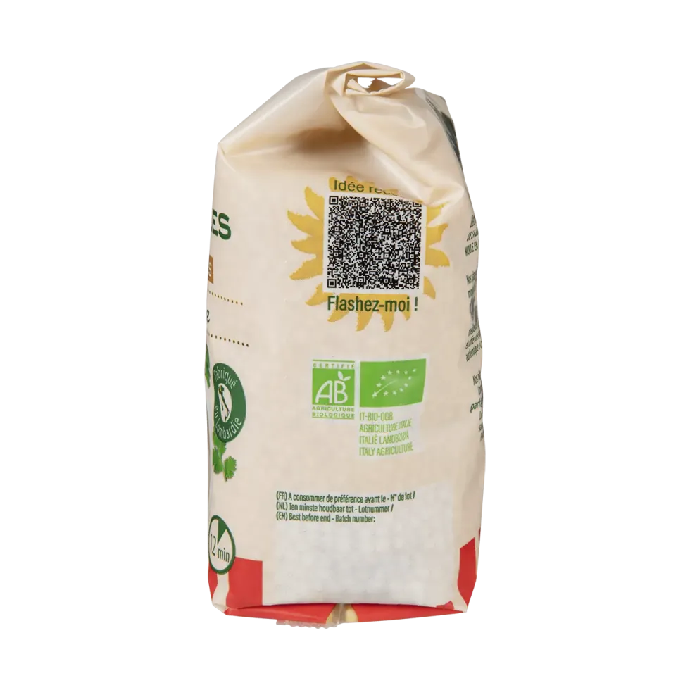 Pâtes perlées demi-complètes bio Piombi - 500 g