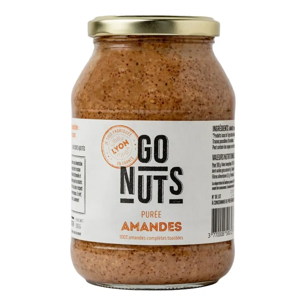 Purée d'amandes complètes toastées bio Go Nuts - 500 g