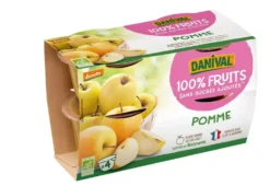 Purée de fruits 100% pomme bio - 4 x 100g