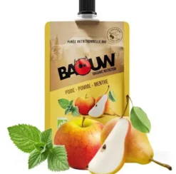 Purée Poire-Pomme-Menthe bio Baouw - gourde de 90 grammes