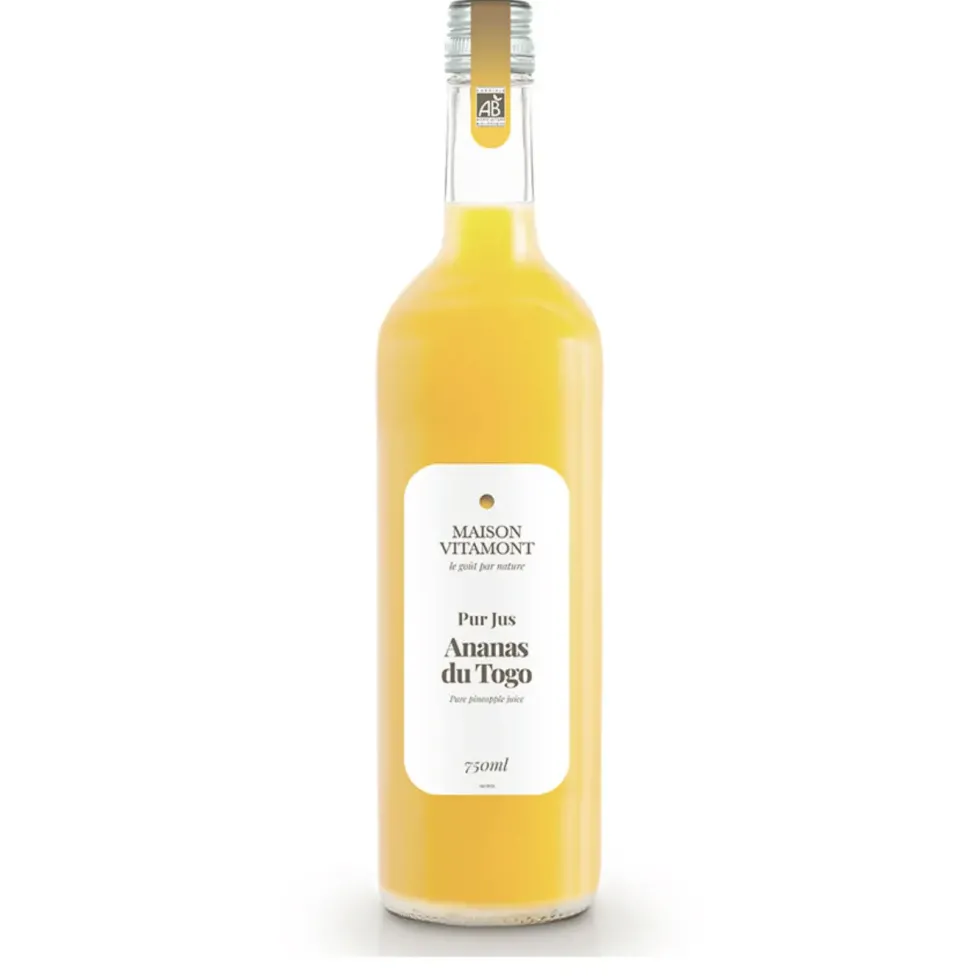 Pur jus ananas du Togo bio Vitamont – 75 cl