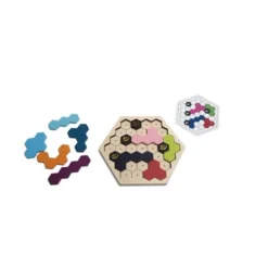 Puzzle abeille multicolore en bois