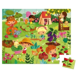 Puzzle le potager orange en carton Juratoys - 36 pièces