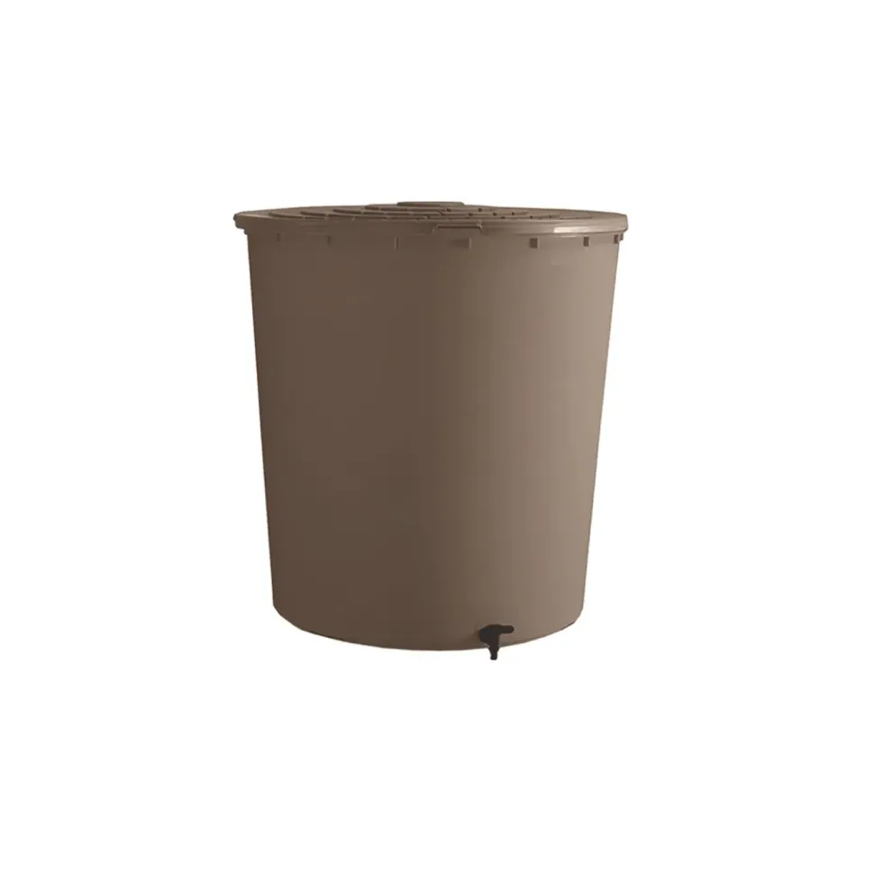 Récupérateur à eau rond coloris taupe