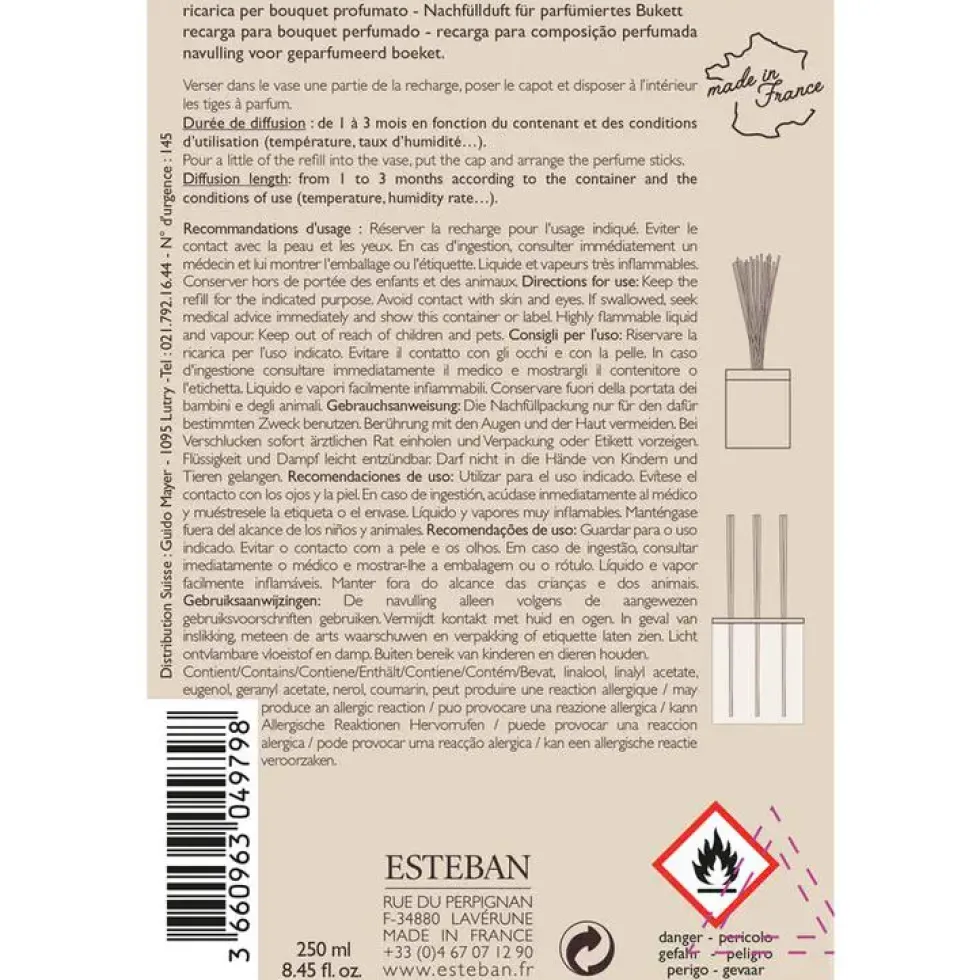 Recharge Cèdre pour bouquets parfumés Esteban - 250 ml