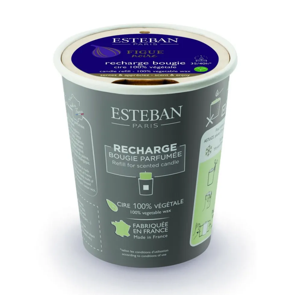 Recharge pour bougies parfumées Figue noire Esteban - 180 g