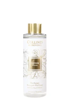 Recharge pour bouquet parfumé blanc Collines de Provence Fleurs & Écorces Coton - 200 ml