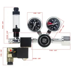 Régulateur CO2 aquarium double étape avec solénoïde intégré - CO2ART Série PRO-SE