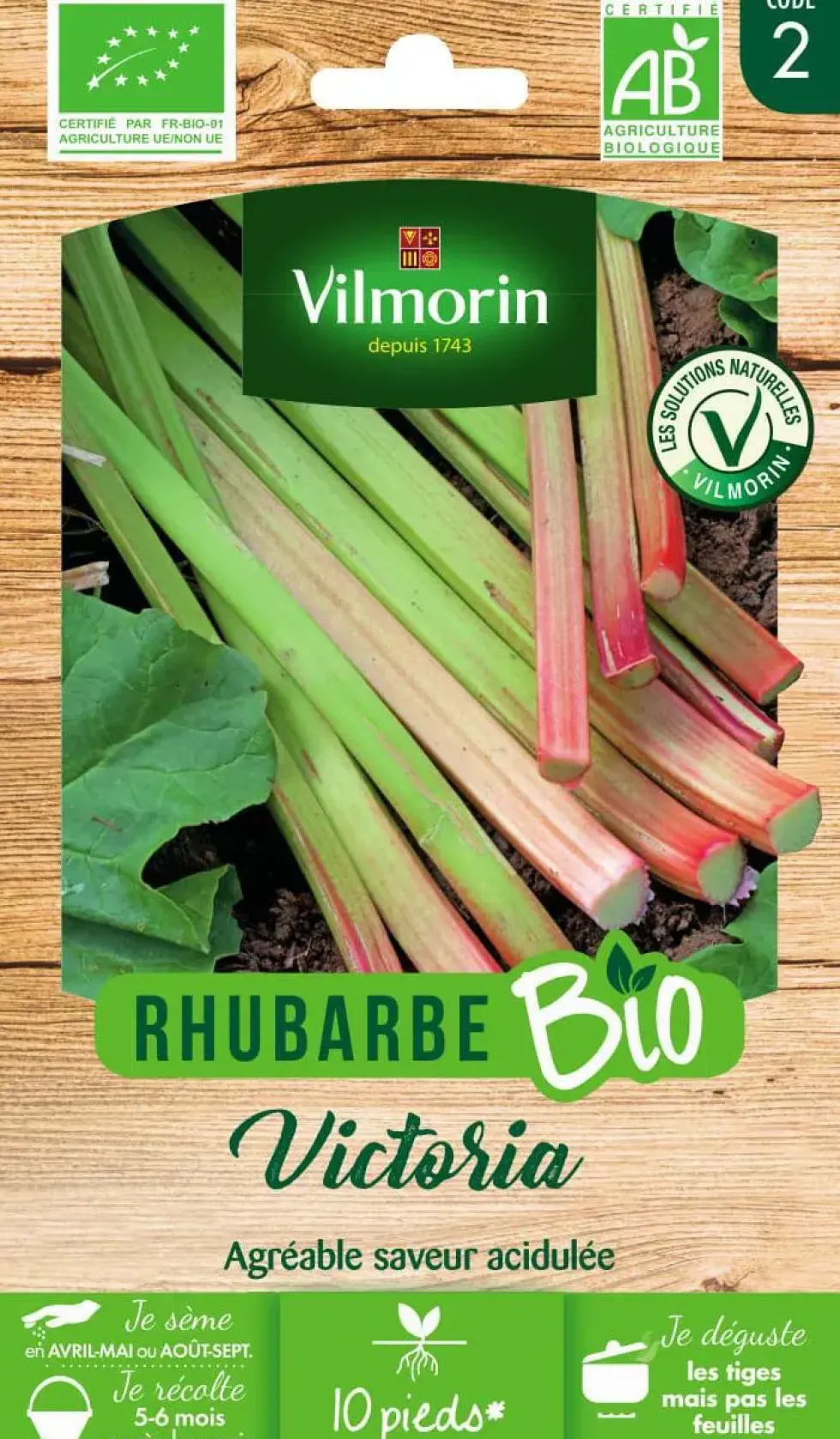 Rhubarbe Victoria Bio Vilmorin - graines à semer