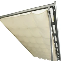 Rideau d'ombrage pour toit terrasse 3030 A coloris gris en polyester - 2,85 x 4,25 m