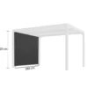 Rideau pour pergola 3630 BI/ PER 2430 BI coloris gris en PVC - 2,8 x 2,2 m