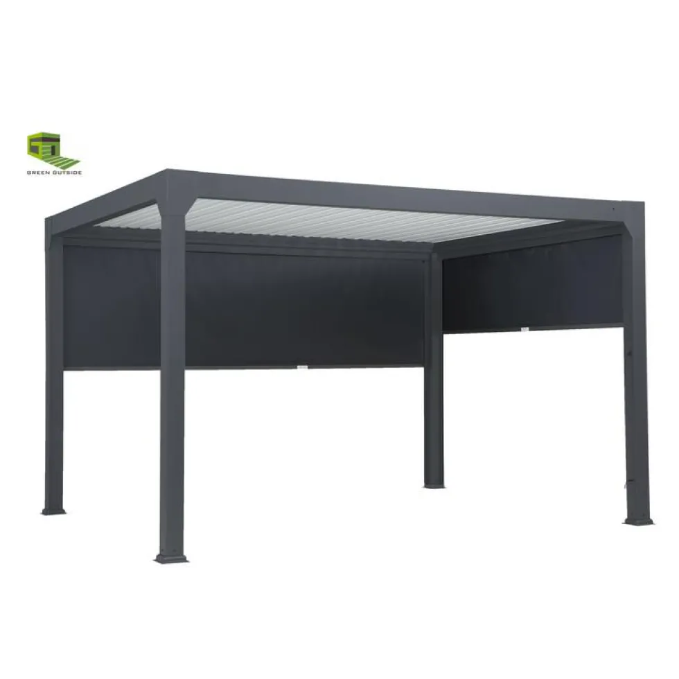 Rideau pour pergola noir sable Green Outside Actual - 4 m