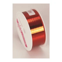 Ruban métallisé en bobine coloris rouge 30 mm - 4 m