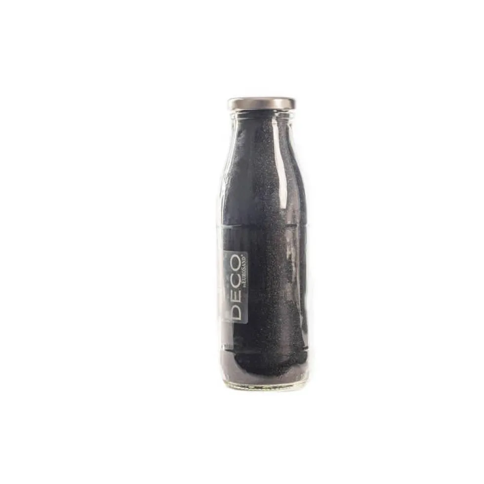 Sable décoratif naturel gris de 0,5 mm en bouteille de 500 ml