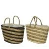 Sac de course algue coloris beige - 37 x 22 x 30 cm